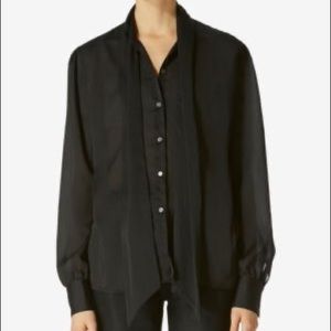 NWT  Avec Les Filles Black See Through Blouse 🖤